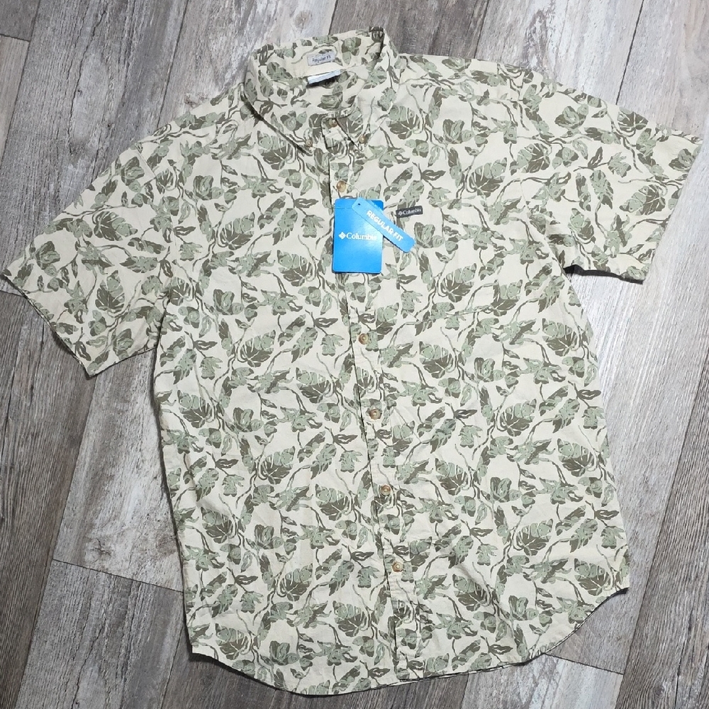 Columbia | Men's Rapid Rivers Printed Short Sleeve Cotton Blend Shirt *NWT